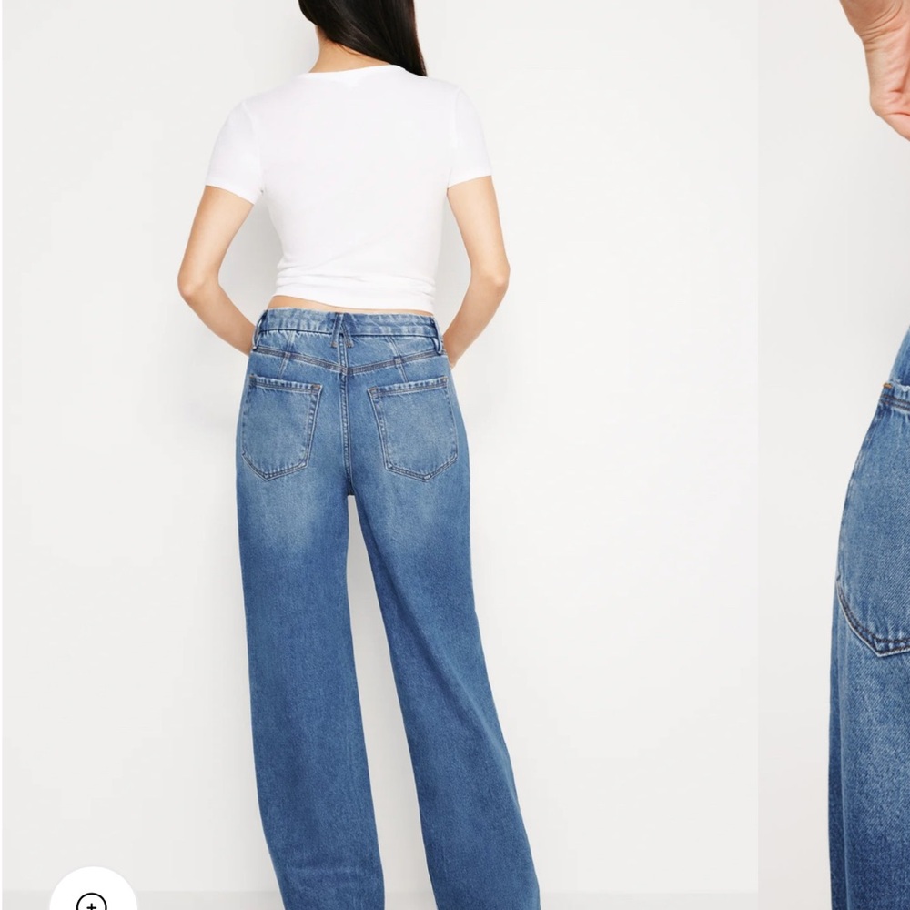 Good American Blue 90s relaxed wide leg jeans - Picture 4 of 10